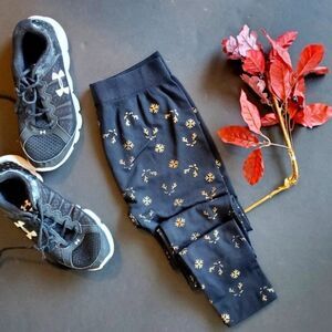 Semi fleeced lined Christmas Leggings